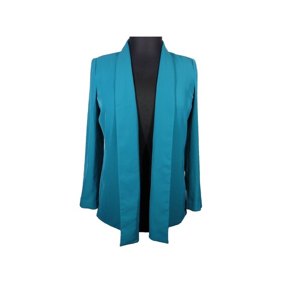 Calvin Klein Women's Teal Open Front Blazer Size Petite Large - Picture 1 of 11